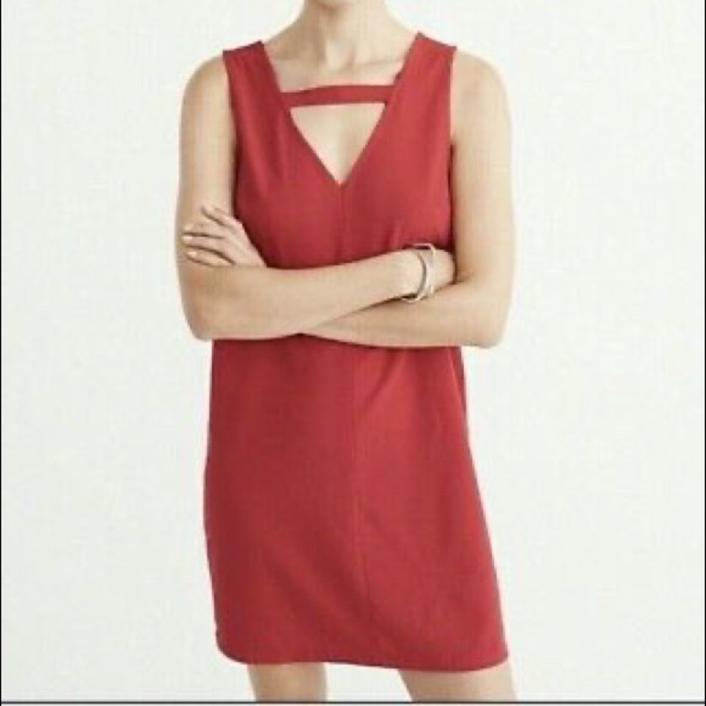 ❤️ Abercrombie & Fitch V-Neck Sleeveless Mini Tank Swing Dress Red